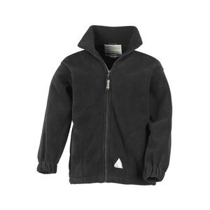 Result Childrens Girls Full Zip Active Anti Pilling Fleece Jacket / Black